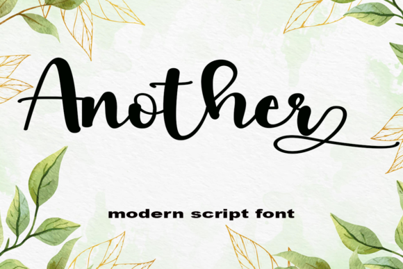 Another: A Flowing Font for Elegant Design