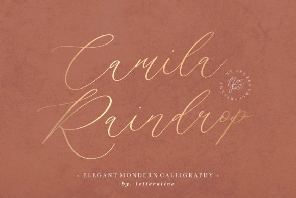 Camila Raindrop Handwritten Font for Craft Projects