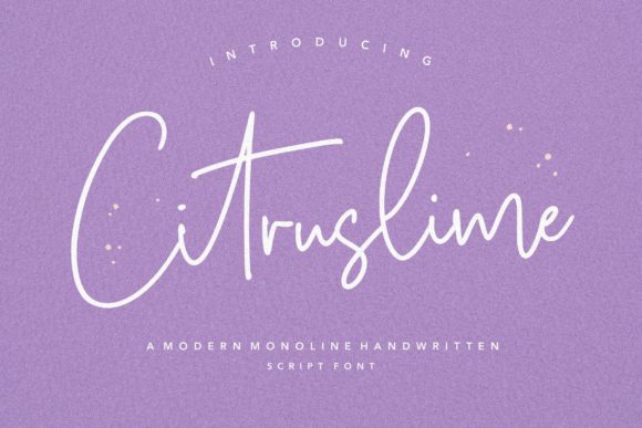Citruslime: A Handwritten Font with Editorial Elegance