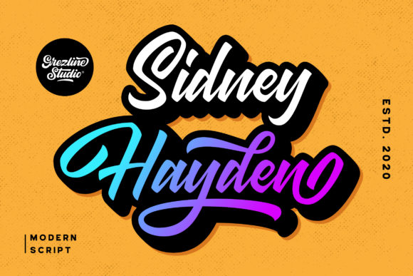 Sidney Hayden: A Handwritten Typeface for Modern Web Design